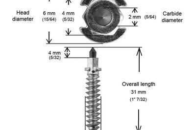 Igrip 1 1/4’’-32mm Shoulder Studs Qty 250 - Snowmobile Collection