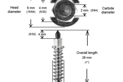 Igrip 1 1/8’’-28mm Shoulder Studs Qty 150 - Snowmobile Collection