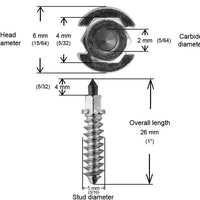 Igrip 1 1/8’’-28mm Shoulder Studs Qty 250 - Snowmobile Collection
