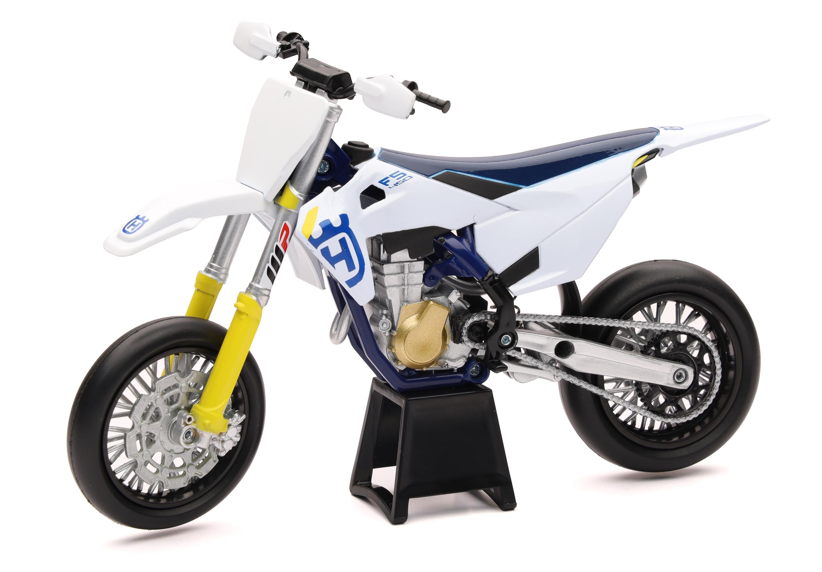 New-ray 1:12 Scale Husqvarna Fs450 Super Moto Bike - Apparel Collection