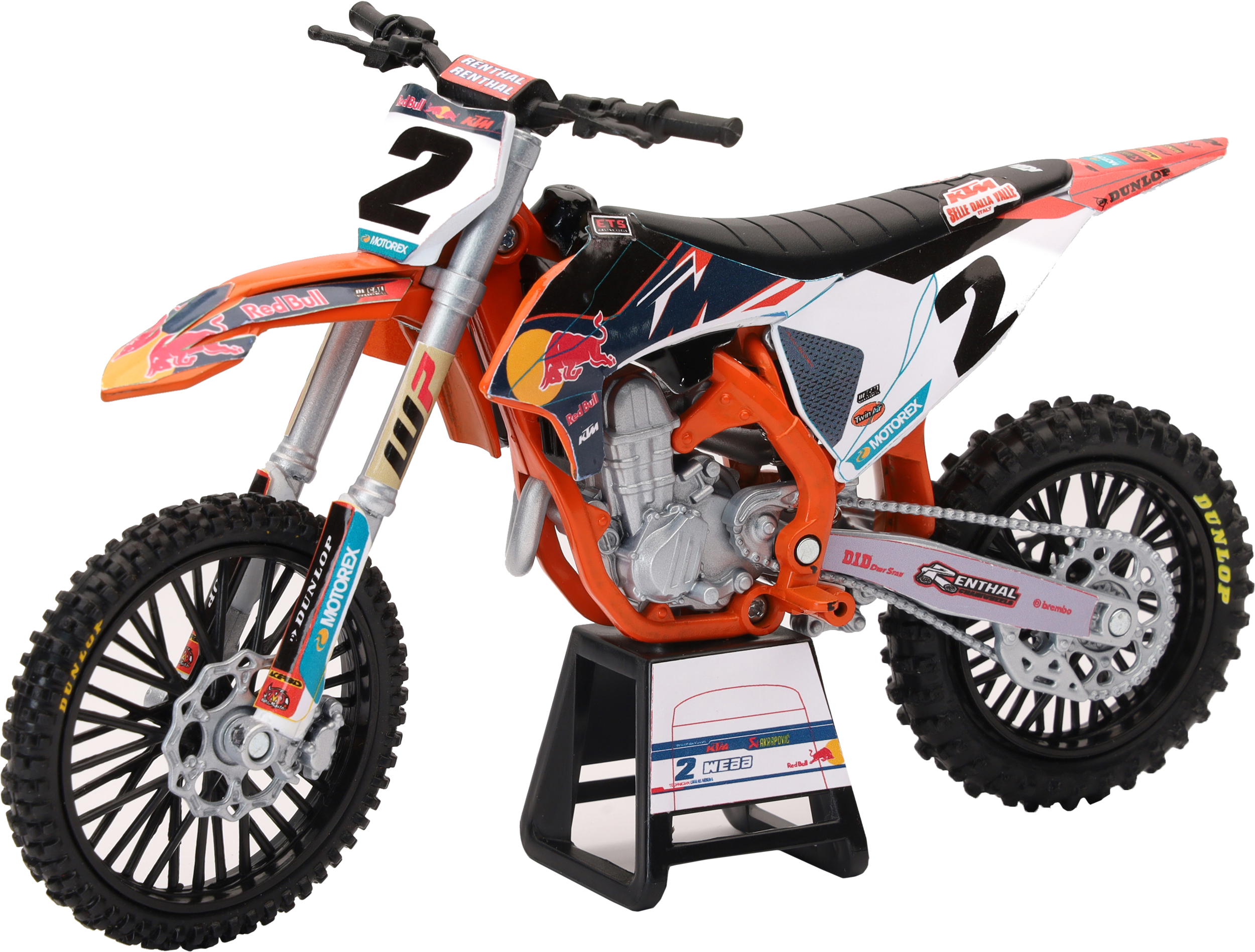 New-ray 1:12 Scale Redbull Ktm 450sx-f Cooper Web #2 - Apparel Collection