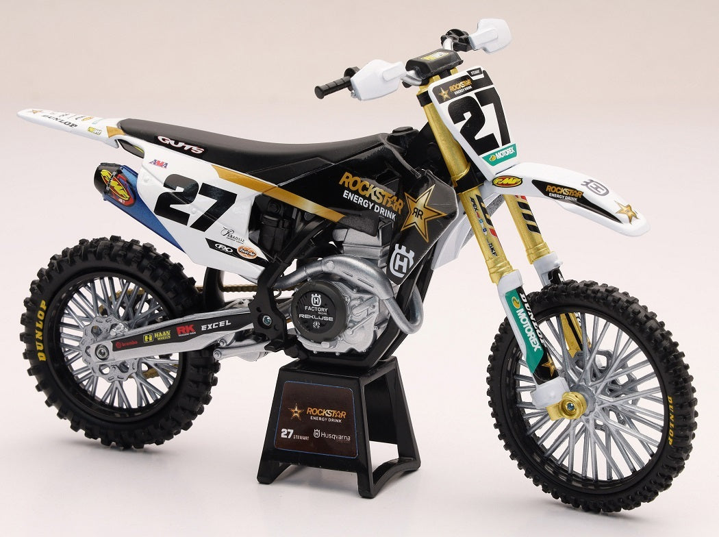 New-ray 1:12 Scale Rockstar Husqvarna Team Fc450 Malcolm Stewart #27 - Apparel Collection