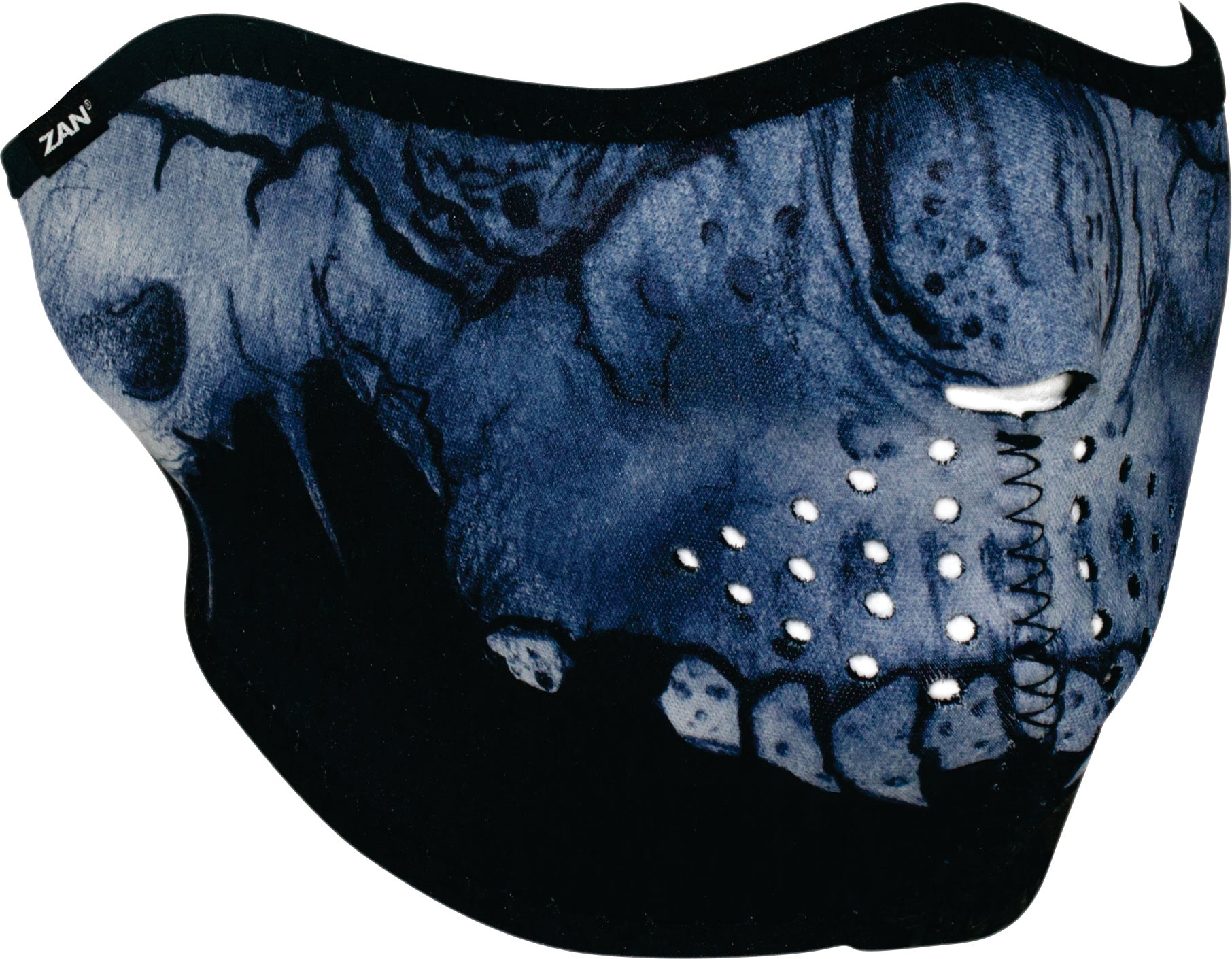 Zan 1/2 Face Mask Midnight Skull - Harddrive Products