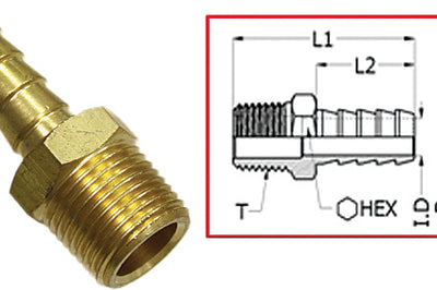 Sp1 1/4 Pipe To 3/8 Hose Barb Fitt - Watercraft Collection