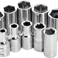 Performance Tool 10 Pc 1/4’’ Met Socket Set Shallow - Watercraft Collection