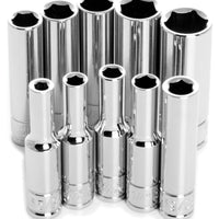 Performance Tool 10 Pc 1/4’’ Sae Socket Set Deep - Watercraft Collection