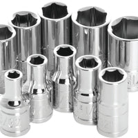 Performance Tool 10 Pc 1/4’’ Sae Socket Set Shallow - Watercraft Collection