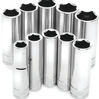 Performance Tool 10 Pc 3/8’’ Met Socket Set Deep - Watercraft Collection