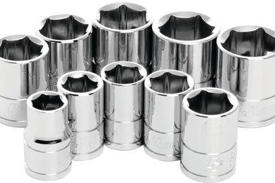 Performance Tool 10 Pc 3/8’’ Met Socket Set Shallow - Watercraft Collection