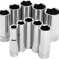 Performance Tool 10 Pc 3/8’’ Sae Socket Set Deep - Watercraft Collection