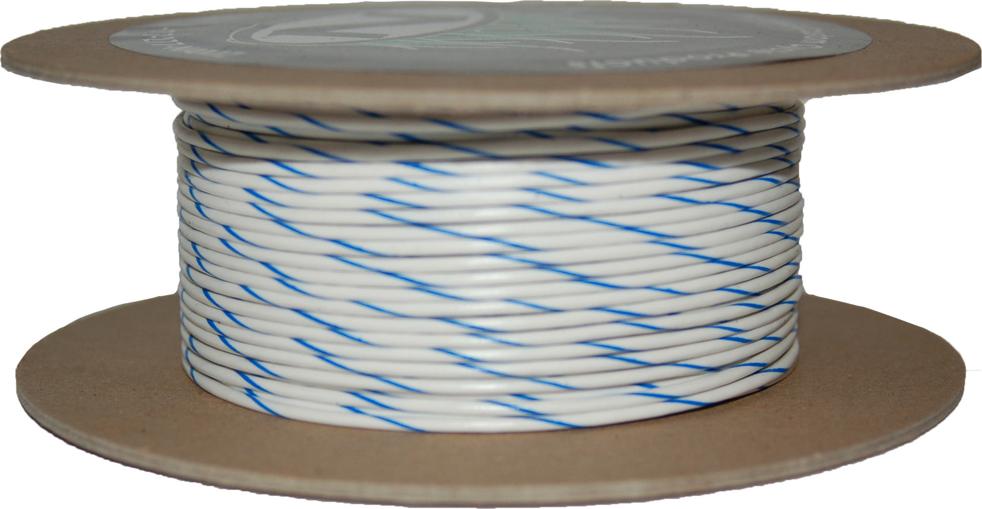 Namz Custom Cycle 100’ Spool 20-gauge Wire (white/blue Stripe) - Watercraft Collection