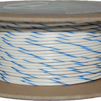 Namz Custom Cycle 100’ Spool 20-gauge Wire (white/blue Stripe) - Watercraft Collection