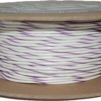 Namz Custom Cycle 100’ Spool 20-gauge Wire (white/violet Stripe) - Watercraft Collection