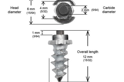 Igrip 11mm Shoulder Screw Studs Qty 24 - Snowmobile Collection