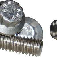 Lyndall Brakes 12 Point Front Rotor Bolts Machined Finish 5/16-18x1