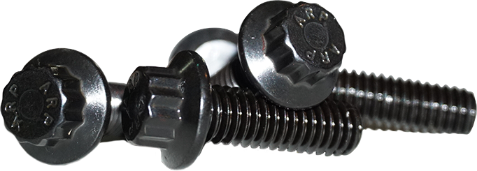 Lyndall Brakes 12 Point Rear Rotor Bolts Black 3/8-16x1