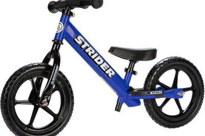 Strider 12 Sport Bike Matte Grey - Blue - Offroad Collection