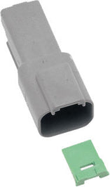 Namz Custom Cycle 12-wire Grey Deutsch Rcptcl & Wdglck Hd# 72129-94gy - Watercraft Collection