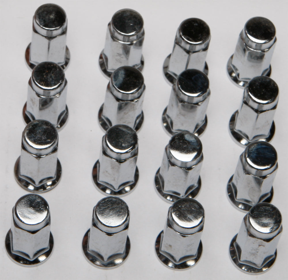 ITP 16/Pk 3/8’’ 24 Flat Base Chrome Lug Nuts - Wheel Components