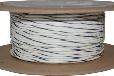 Namz Custom Cycle #18-gauge White/blue Stripe 100’ Spool Of Primary Wire - Watercraft Collection