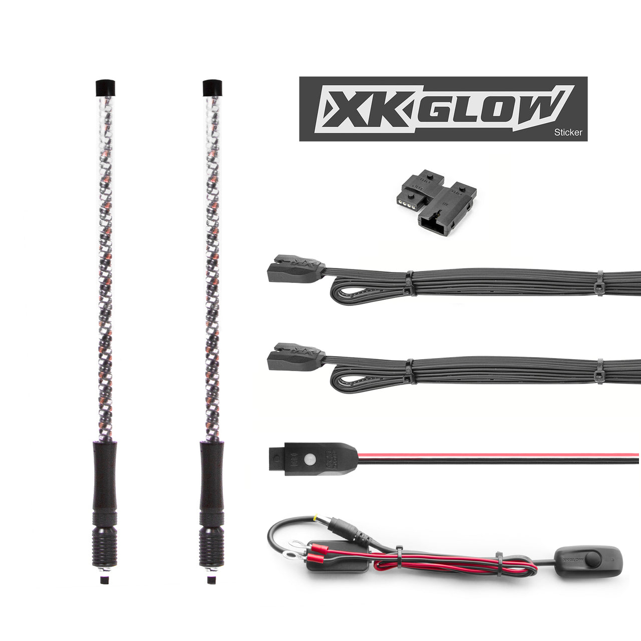 Xk Glow 2 Pc 32’’ Whip With Dual Mode Dash Controller - Atv Performance Products