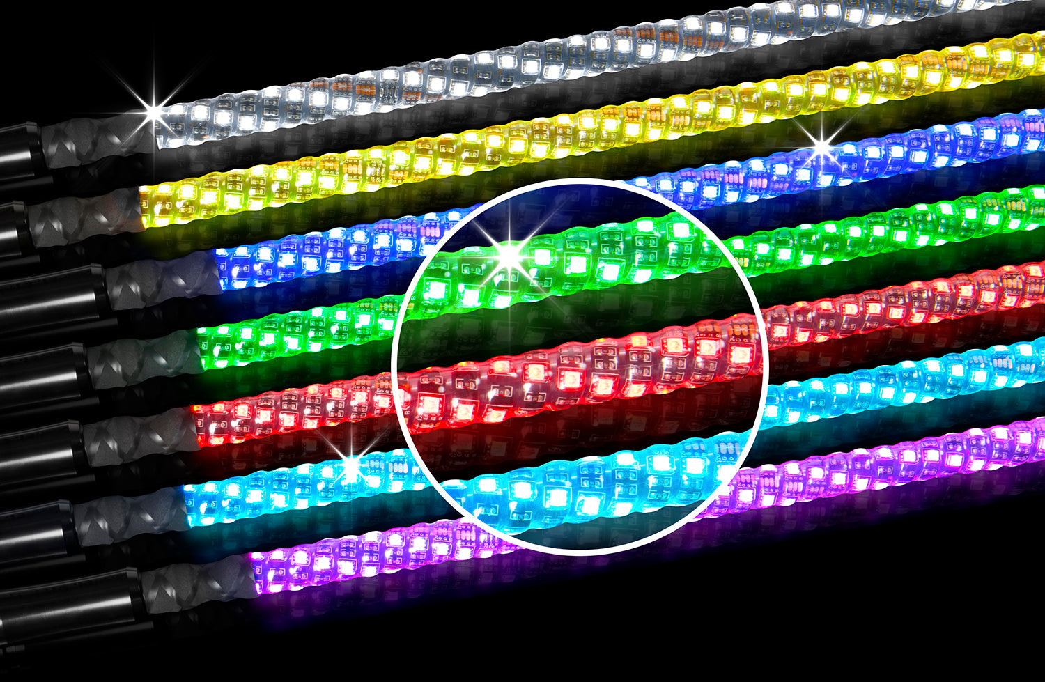 Boss Audio 2’ Rgb Led Whip Flag - Atv Performance Products