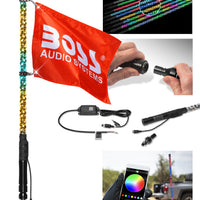 Boss Audio 2’ Rgb Led Whip W/ Bluetooth Controller - Atv Performance Products