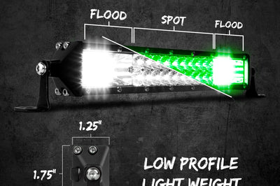 Xk Glow 20’’ 2-n-1 Light Bar - Green/White - Atv Performance Products