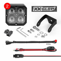 Xk Glow 20w Rgb Pod Lights Driving Beam - Offroad Collection