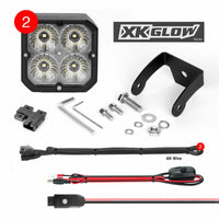 Xk Glow 20w Rgb Pod Lights Flood Beam Pr - Offroad Collection