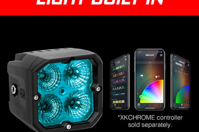 Xk Glow 20w Rgb Pod Lights Flood Beam Pr - Offroad Collection