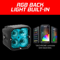 Xk Glow 20w Rgb Pod Lights Fog Beam Pr - Offroad Collection