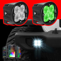 Xk Glow 20w Rgb Pod Lights Spot Beam Pr - Offroad Collection