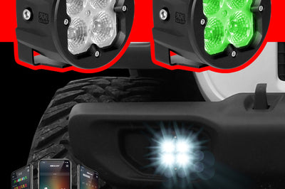 Xk Glow 20w Rgb Pod Lights Spot Beam Pr - Offroad Collection