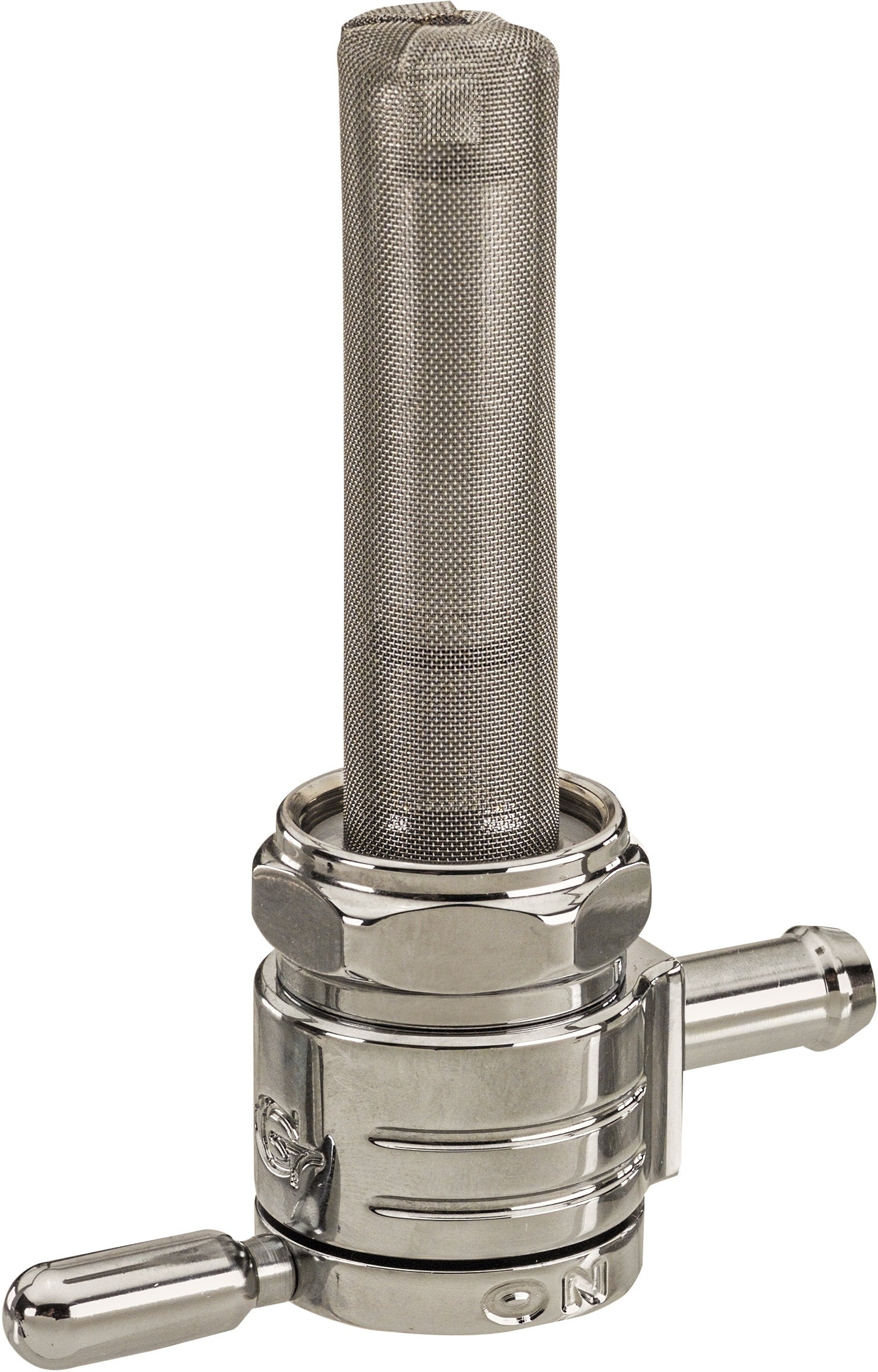 Golan 22mm Petcock Straight Chrome 5/16 Hose - Harddrive Products