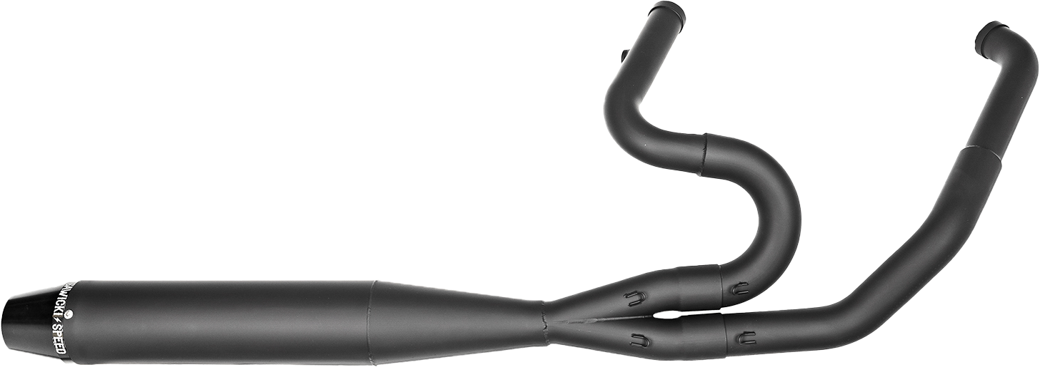 SAWICKI 2in1 Twin Cam Flt Mid Length Pipe Black
