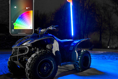 Xk Glow 2nd Gen 4’ 1pc Whip With Xkchrome Controller - Atv Performance Products