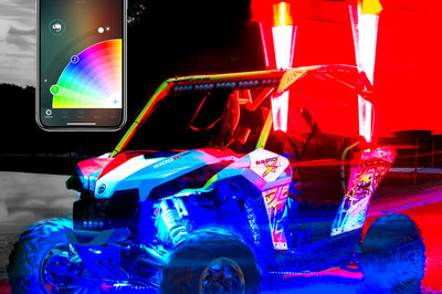 Xk Glow 2nd Gen 4’ 2pc Whip With Xkchrome Controller - Atv Performance Products