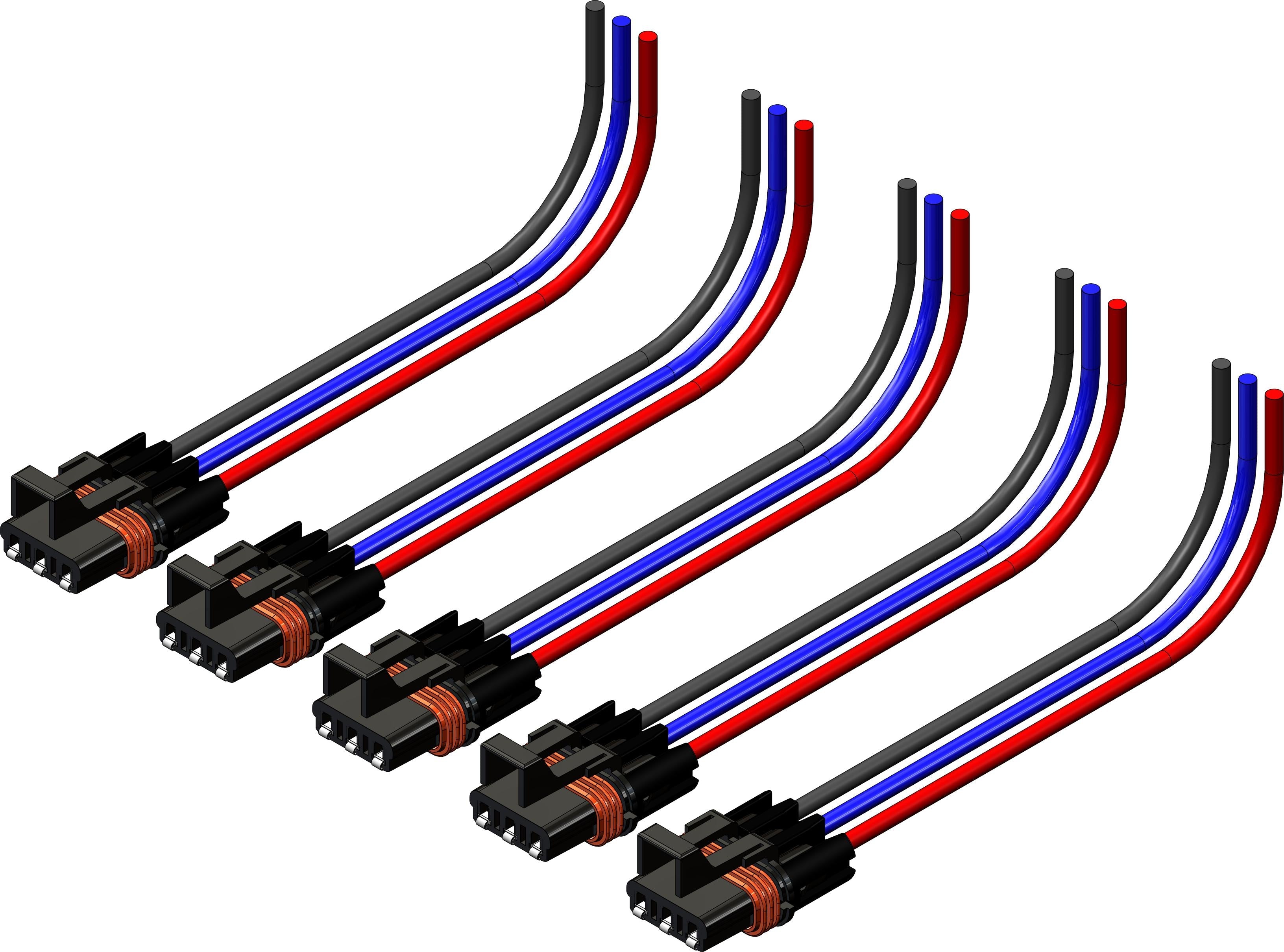 Kfi 3-pin Harness 5/pk Pol
