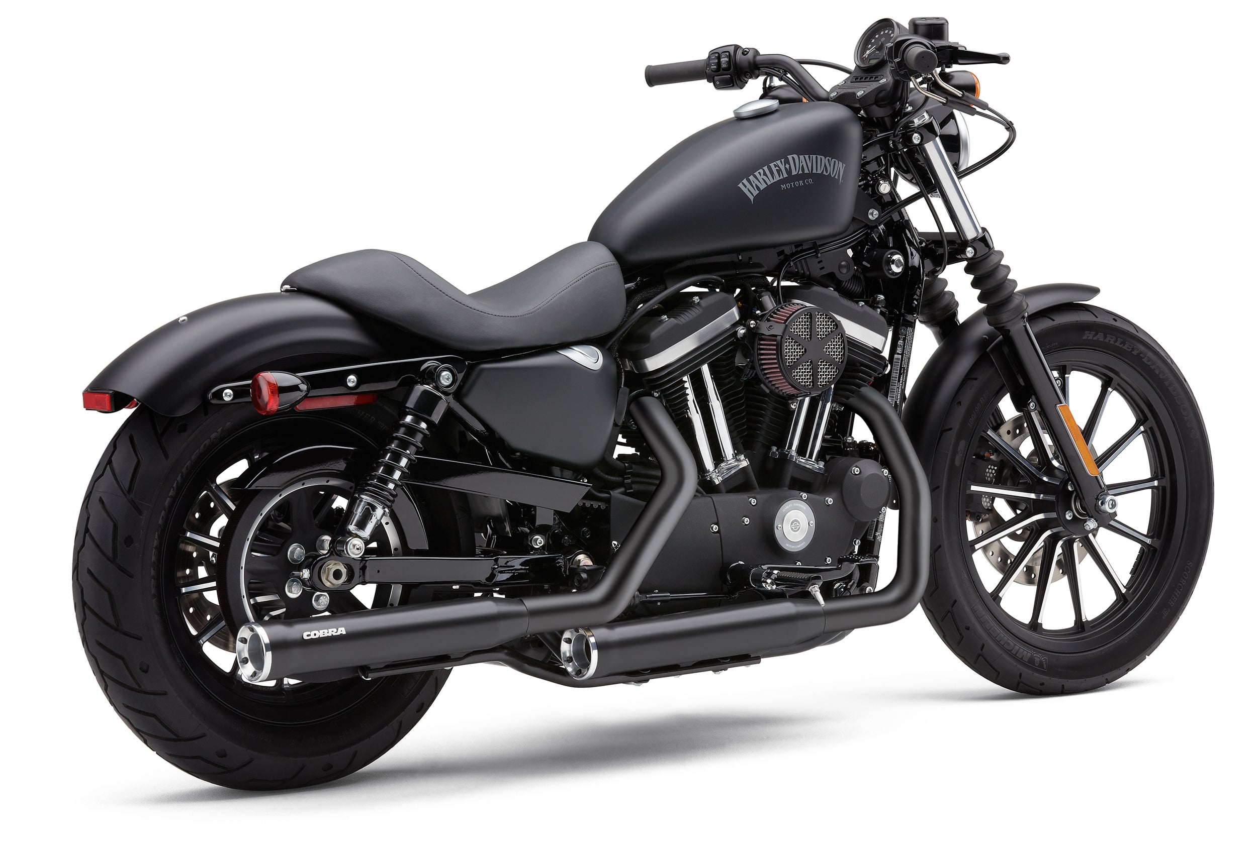 COBRA 3’’ Rpt Slip Ons Black Sportster 04 13