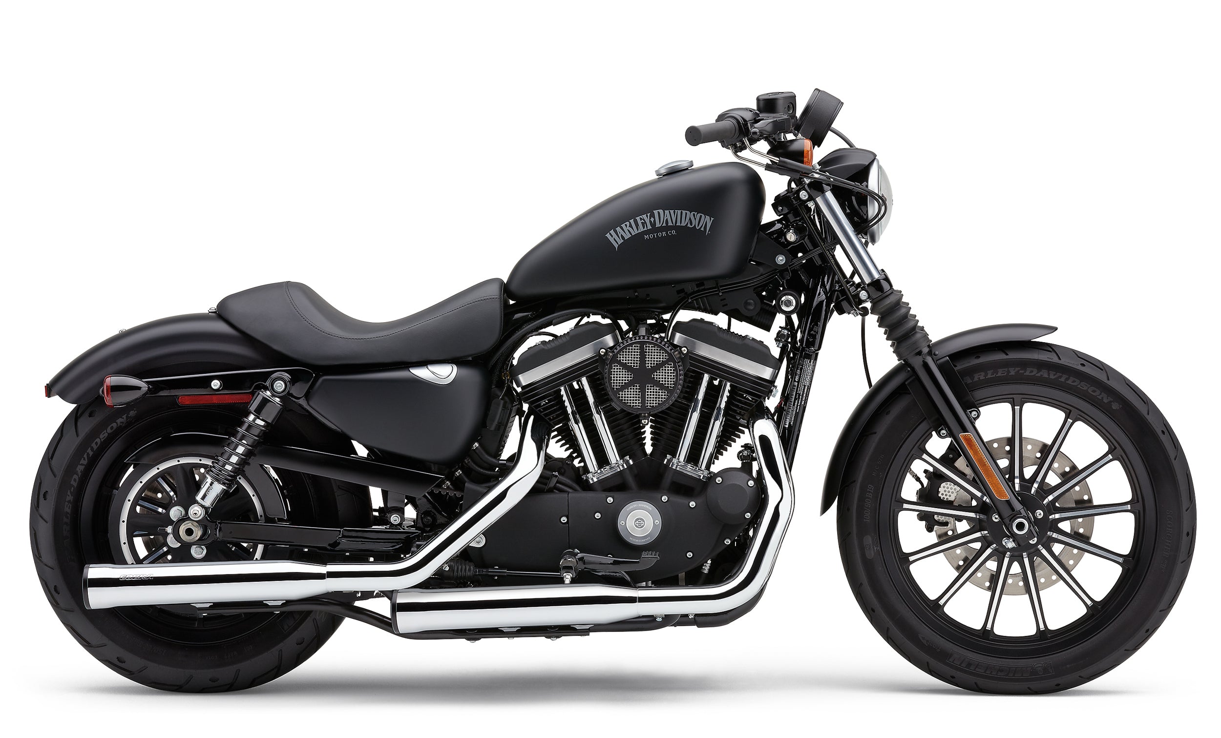 COBRA 3’’ Rpt Slip Ons Chrome Sportster 04 13