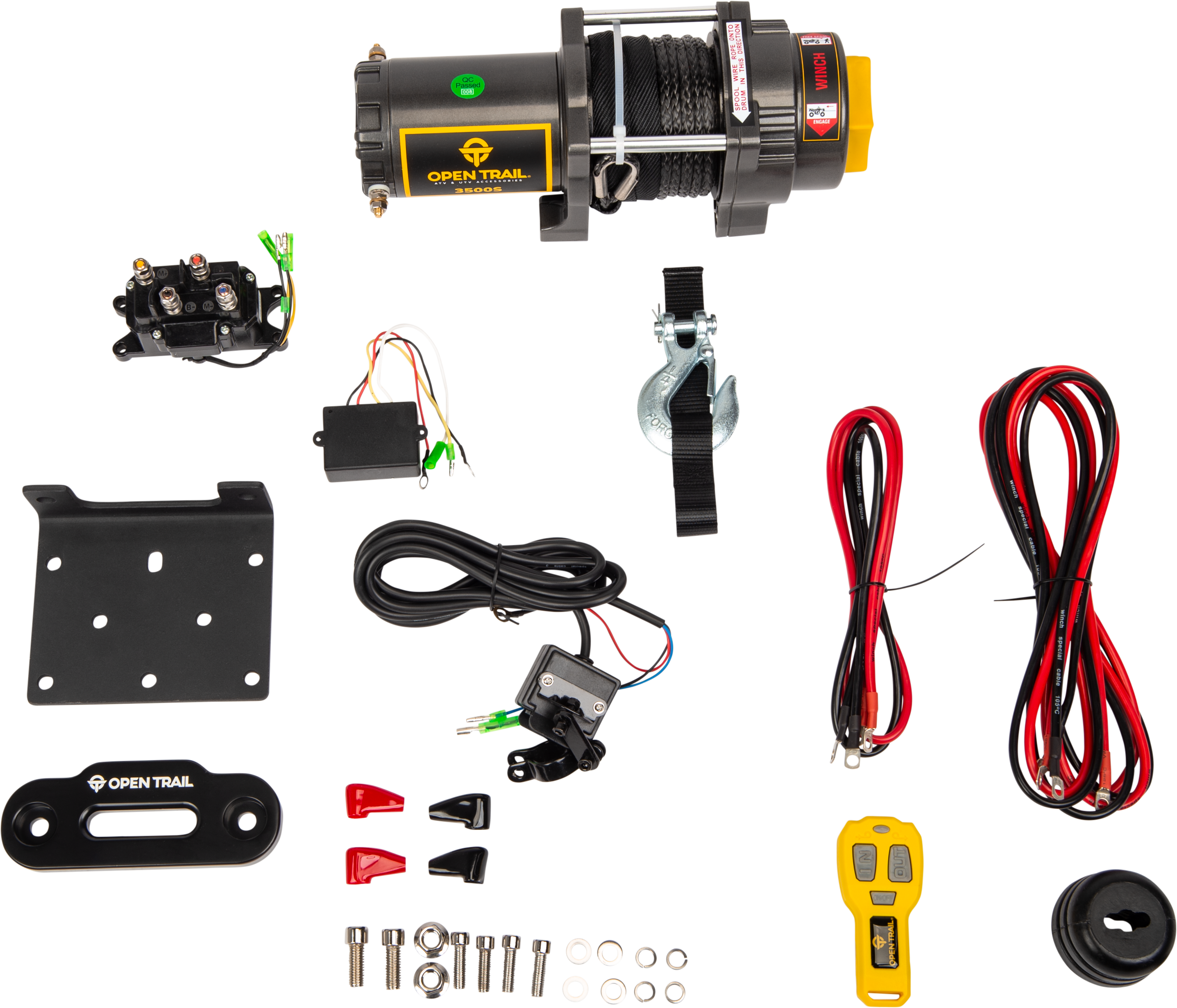 Open Trail 3500lb Winch Synthetic Rope - Atv Performance Products