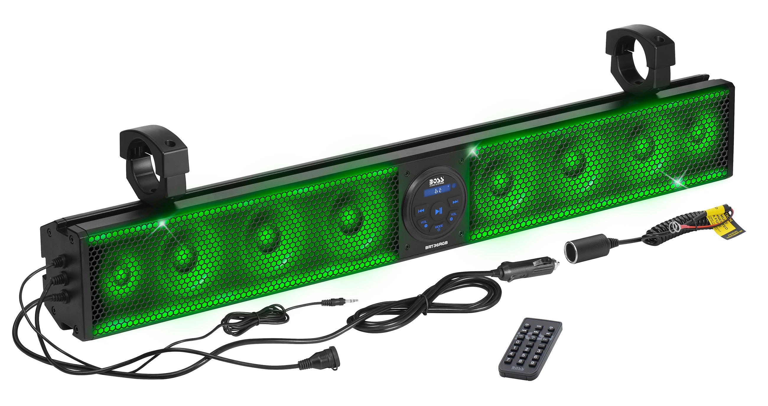 Boss Audio 36’’ Riot Sound Bar With Rgb 8 Speakers Fits 1.5-2.0’’ Bars - Atv Performance Products