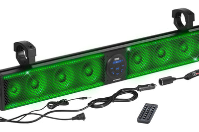 Boss Audio 36’’ Riot Sound Bar With Rgb 8 Speakers Fits 1.5-2.0’’ Bars - Atv Performance Products