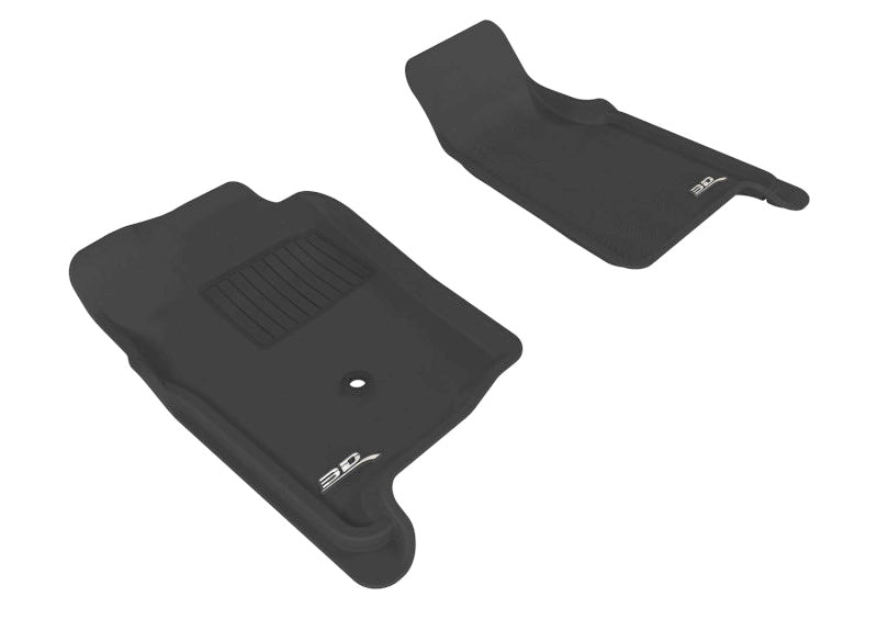 3D MAXpider 1998-2011 Ford Ranger Regular Cab/Supercab Kagu 1st Row Floormat - Black - Floor Mats