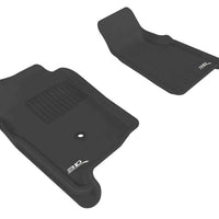3D MAXpider 1998-2011 Ford Ranger Regular Cab/Supercab Kagu 1st Row Floormat - Black - Floor Mats