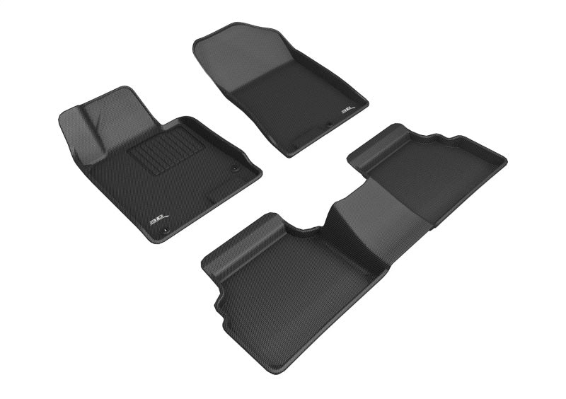 3D MAXpider 20+ Hyundai Sonata Kagu 1st & 2nd Row Floormats - Black - Floor Mats