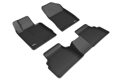 3D MAXpider 20+ Hyundai Sonata Kagu 1st & 2nd Row Floormats - Black - Floor Mats