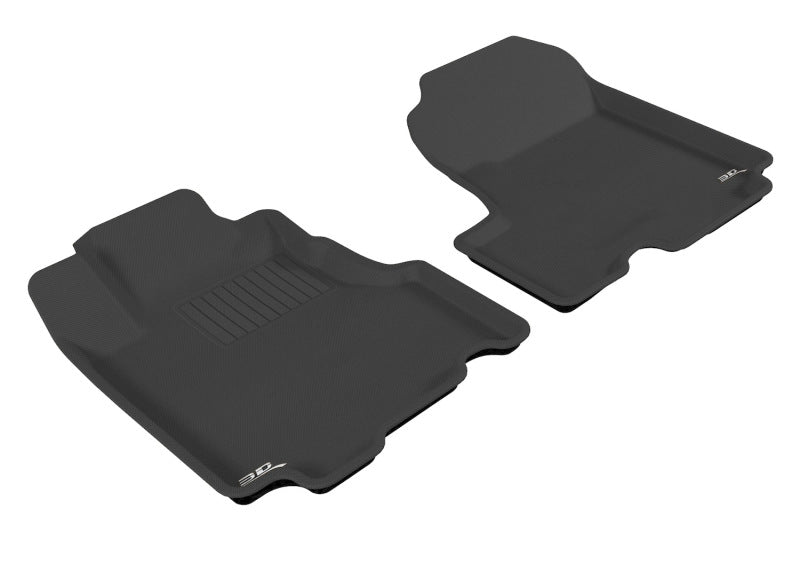3D MAXpider 2007-2011 Honda CR-V Kagu 1st Row Floormat - Black - Floor Mats