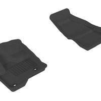 3D MAXpider 2009-2019 Ford Flex Kagu 1st Row Floormat - Black - Floor Mats